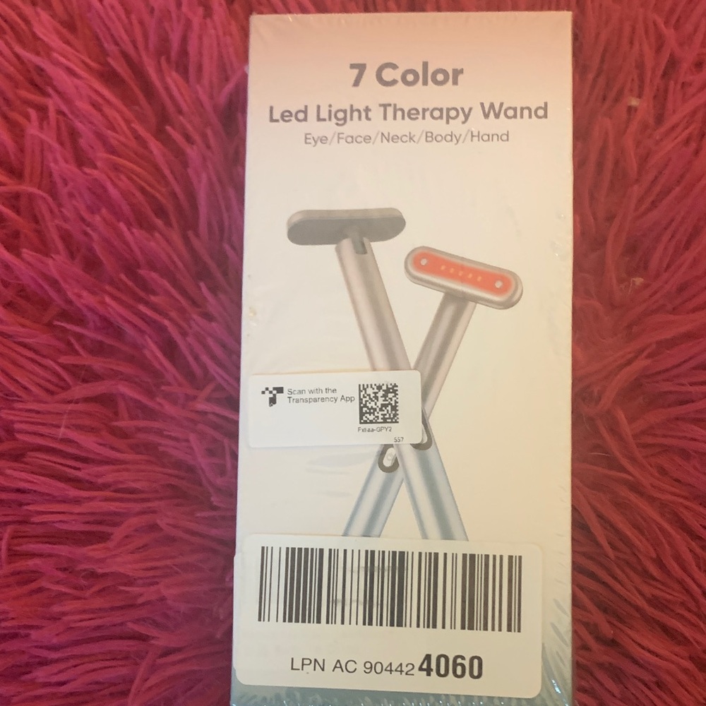 NWT Sealed Fxtiaa 7-in-1 LED Light Therapy Facial Red/Blue Rejuvenation Wand